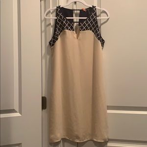 THML beige and navy dress